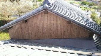 母屋桁板金工事
