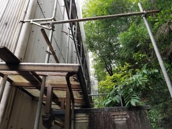 足場工事完成