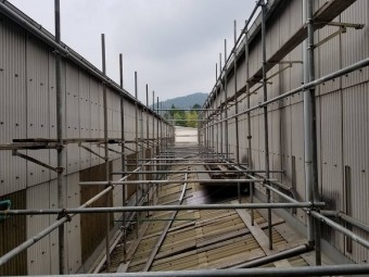 足場工事完成