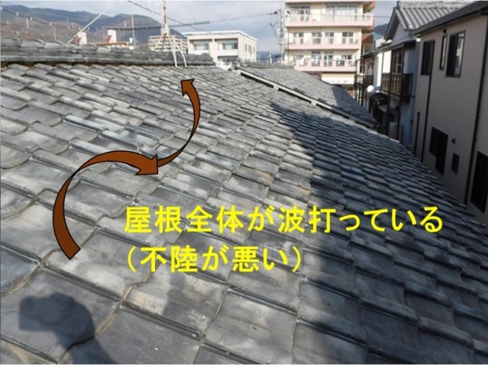 呉市雨漏り調査屋根不陸悪い