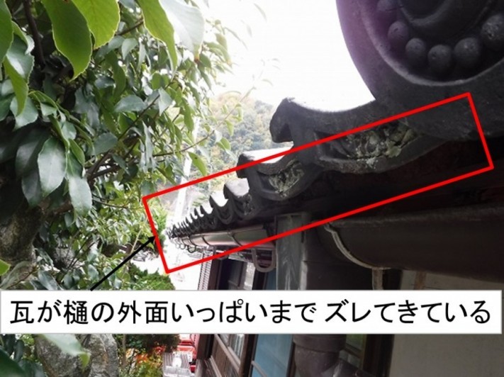 現地調査瓦ズレ