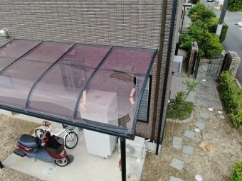 サンルーム屋根破損