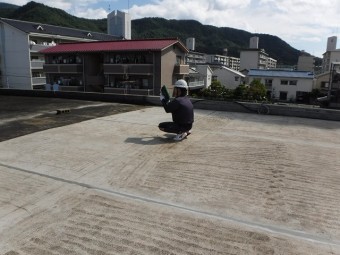 屋上防水左官工事