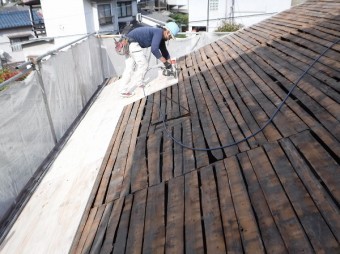 構造合板貼り工事