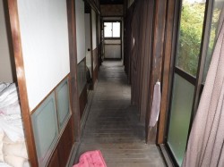 フロアー工事前廊下縁側
