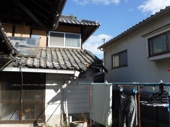 下屋根被害
