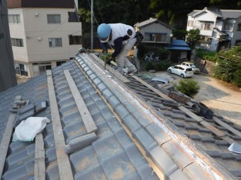 ノシ瓦コーキング