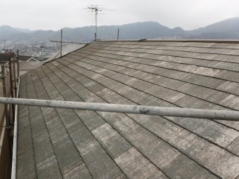 高圧洗浄後屋根