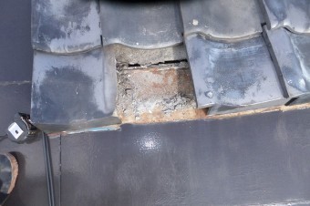 トタン屋根未塗装部分