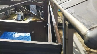 アルミサッシ樋掃除完工