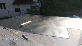増築屋根現場加工板金