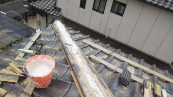 隅棟・棟積み替え工事