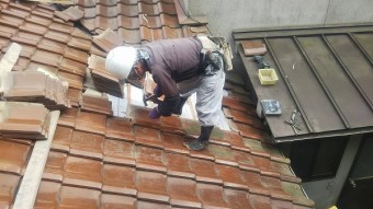 呉市雨漏り修理工事ルーフィング貼り戻し工事