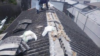 呉市大波スレートカバー工事
