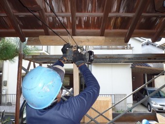 門足場工事補強