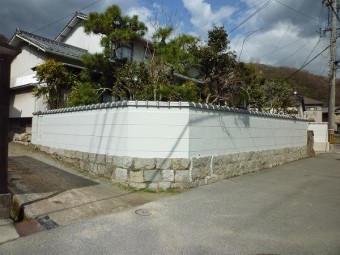 塀瓦壁塗装工事完成