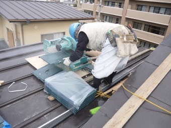 集じん機付き大型切断機