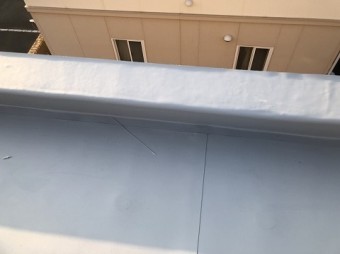 防水工事パラペット部完工