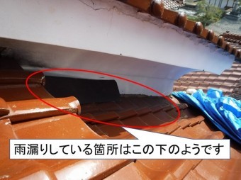 雨漏り箇所発見