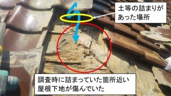 呉市雨漏り修理工事屋根下地傷み