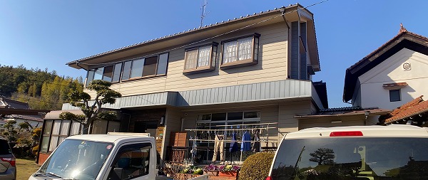 東広島市八本松　サイディング外壁塗装・樋工事 工事前写真