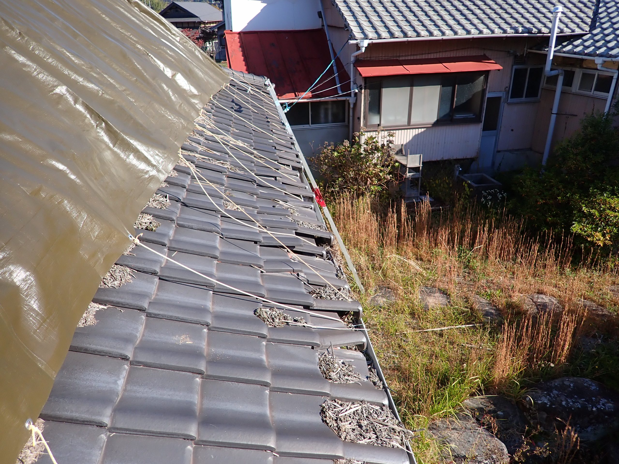 呉市　茅葺屋根　補修
